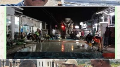 Pembangunan jalan cor 670 M desa sabah balau Tanjung bintang di kebut , warga terima kasih pak kades, pak bupati jalan sudah tidak tergenang air dan tidak berlubang .