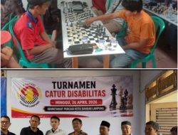 Turnamen Catur Disabilitas Digelar di Bandar Lampung, Semangat Sportivitas dan Inklusi Terus Dikembangkan
