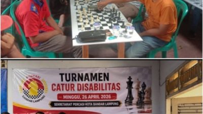 Turnamen Catur Disabilitas Digelar di Bandar Lampung, Semangat Sportivitas dan Inklusi Terus Dikembangkan
