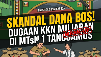 Dugaan Mark-Up Dana BOS di MTSN 1 Tanggamus Mencuat, LSM GRADASI Desak Pengusutan Tuntas