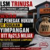 LSM TRINUSA Desak Aparat Penegak Hukum Usut Dugaan Penyimpangan Dana BTT Rp21,5 Miliar di BPBD Kota Bandar Lampung