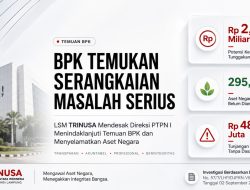 BPK Ungkap Sejumlah Temuan Serius di PTPN I Regional 7, LSM TRINUSA Desak Direksi Hingga KPK Bertindak Tegas