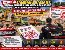 Diduga Tambang Galian C di Pekon Blitarejo Beroperasi Tanpa Kejelasan Izin, Berawal dari Laporan Warga, LSM SIMULASI Siap Laporkan ke Polda Lampung